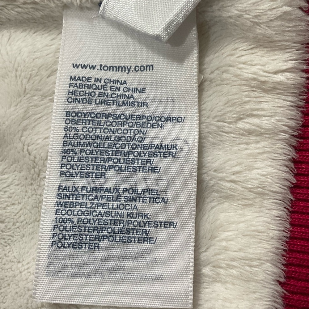 Tommy Hilfiger Merlot Sherpa Lined Full Zip Hoodie size Large - Picture 11 of 12